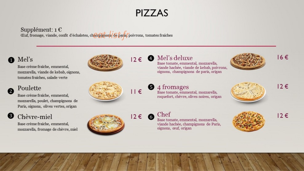 Mel's Resto — carte page 2