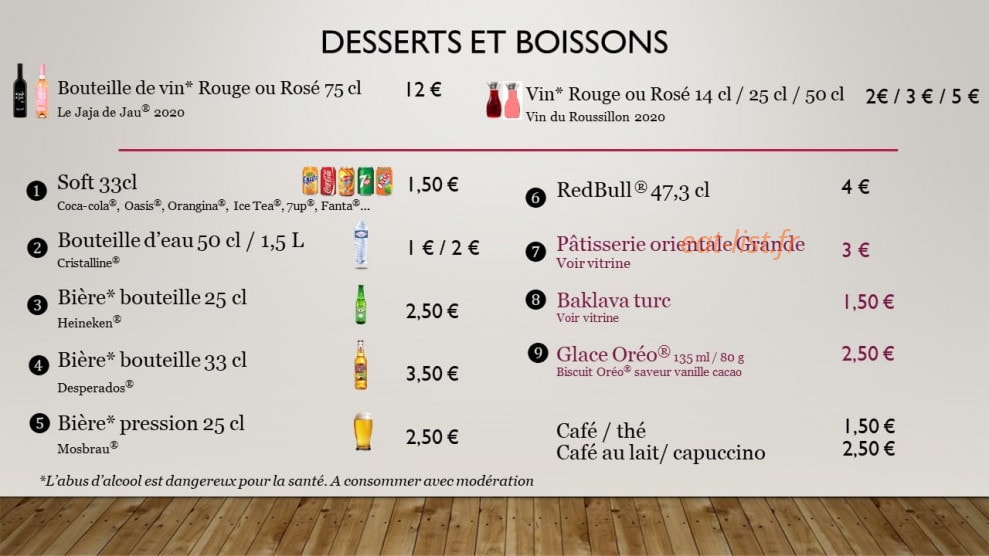 Mel's Resto — carte page 4