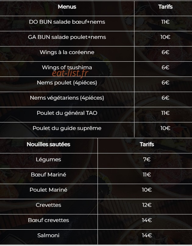 Meo Meo Cuina — carte page 1