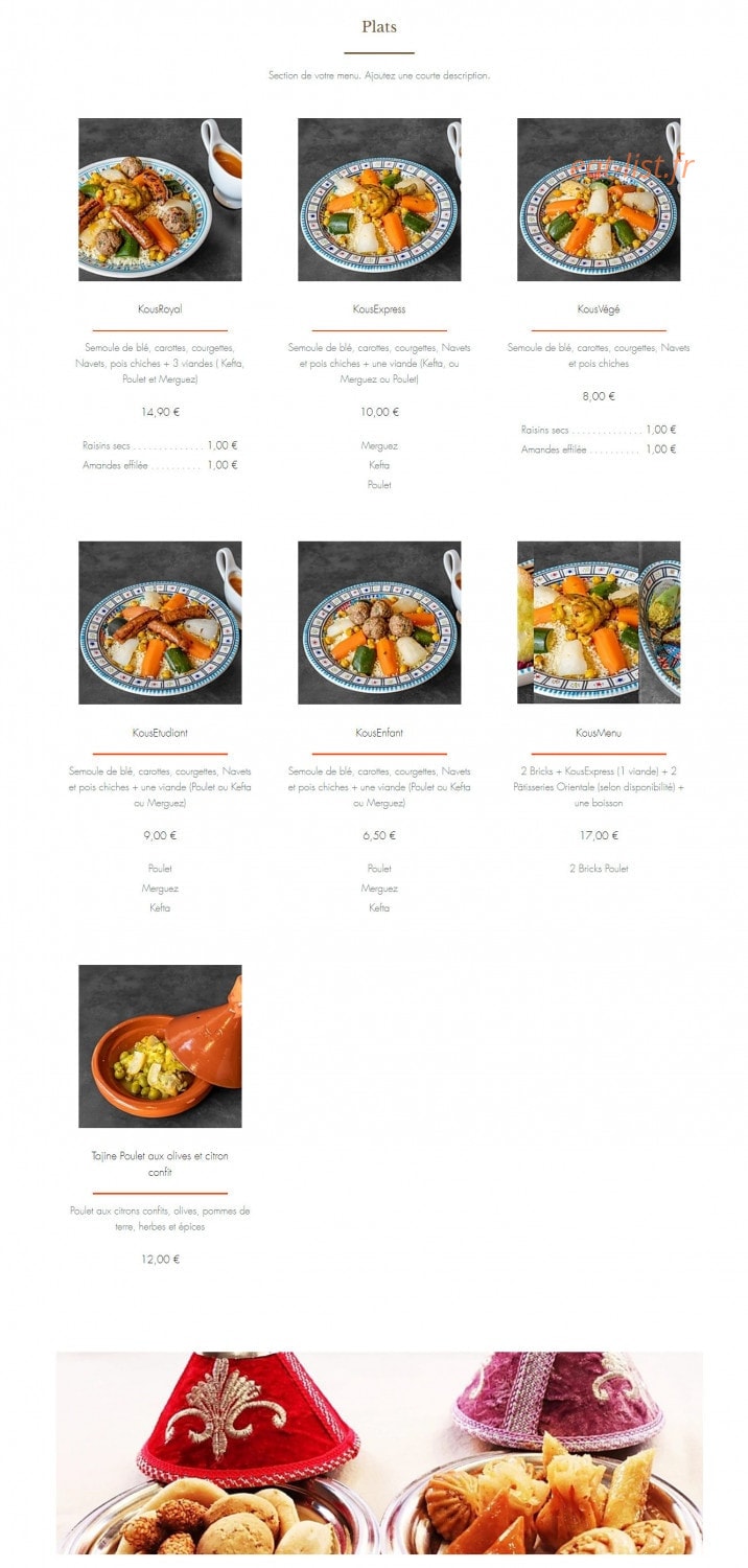 My KousKous — carte page 2