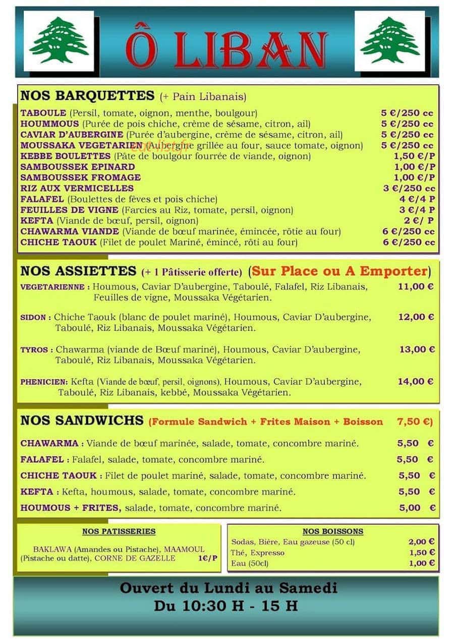 O Liban — carte page 1
