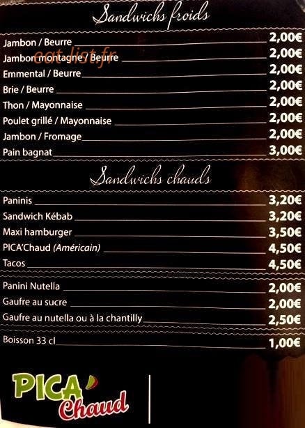 Pica ' Chaud — carte page 2
