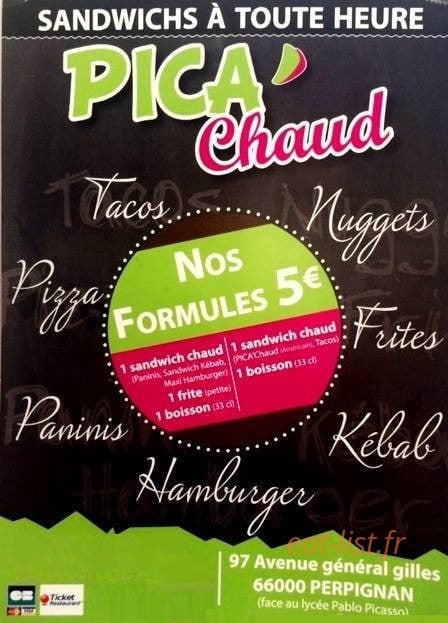 Pica ' Chaud — carte page 1