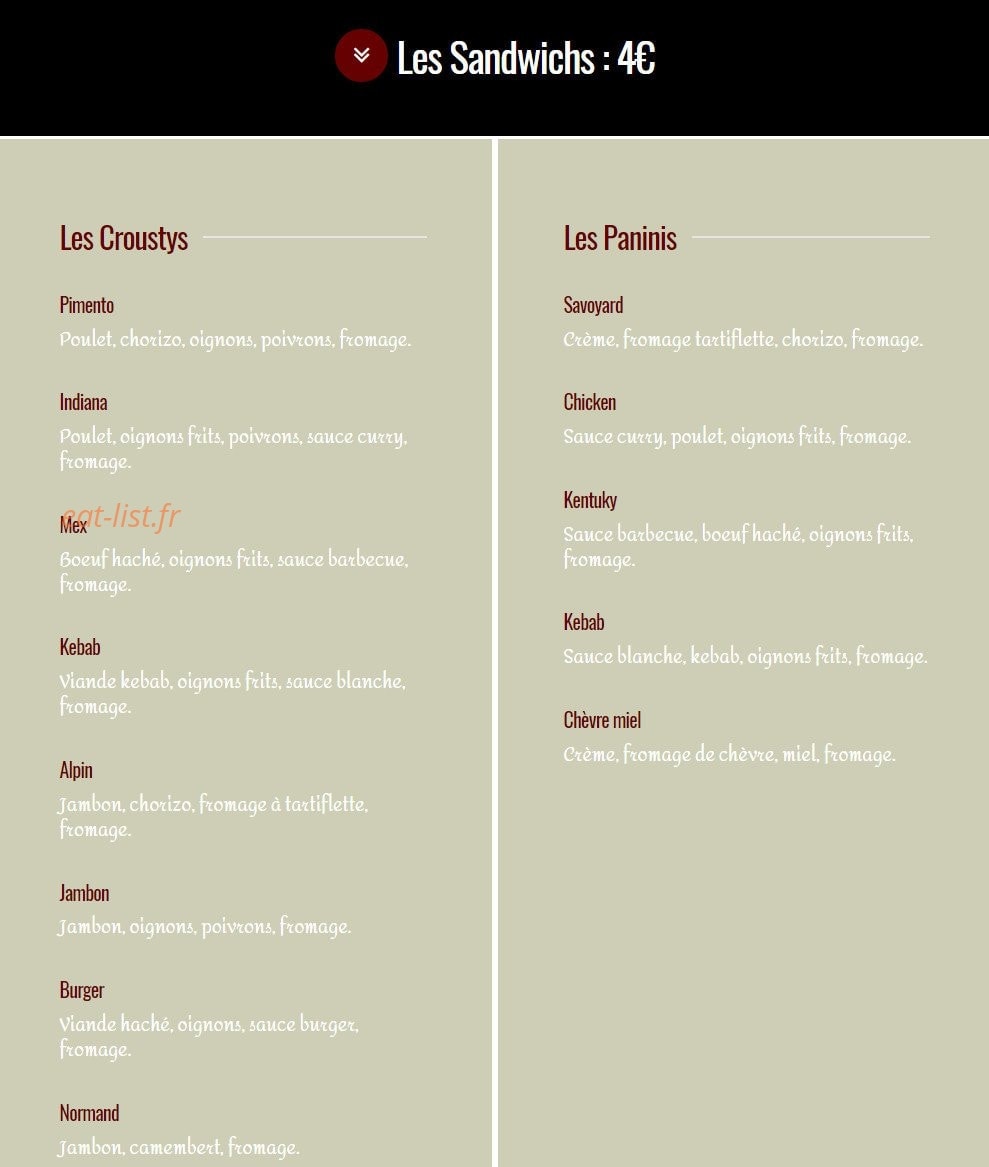 Pizza Aldo — carte page 4