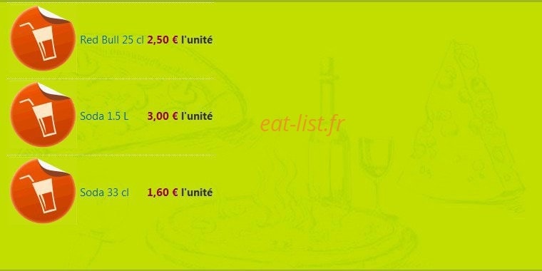 Pizza Belouga — carte page 17