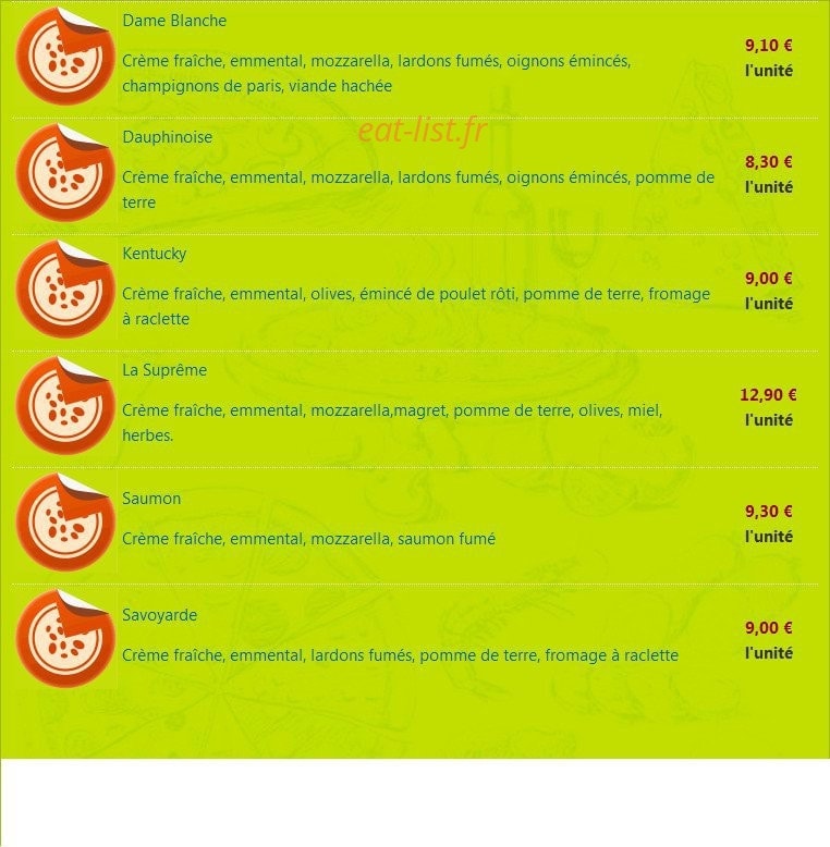 Pizza Belouga — carte page 4