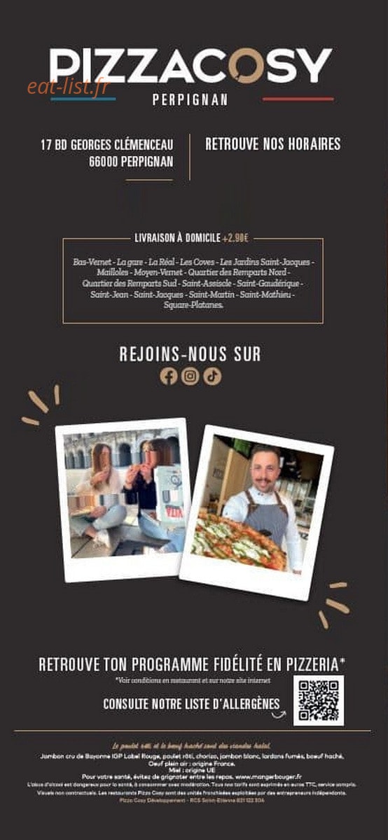Pizza Cosy Perpignan — carte page 5