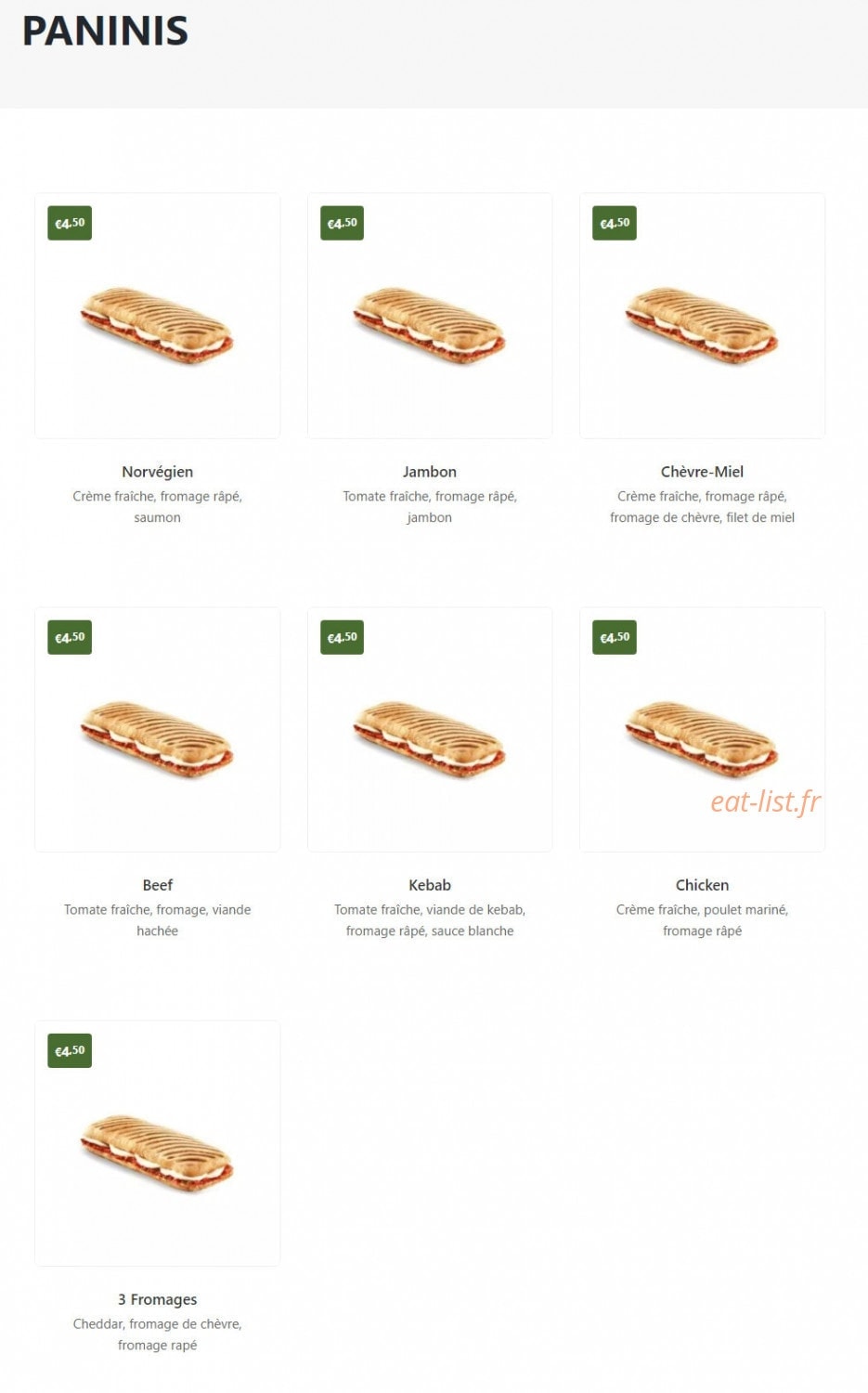 Pizza House — carte page 5