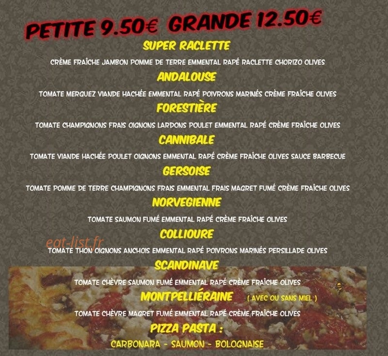 Pizza le Ventrayou — carte page 5