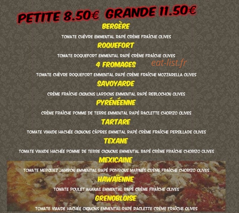 Pizza le Ventrayou — carte page 2