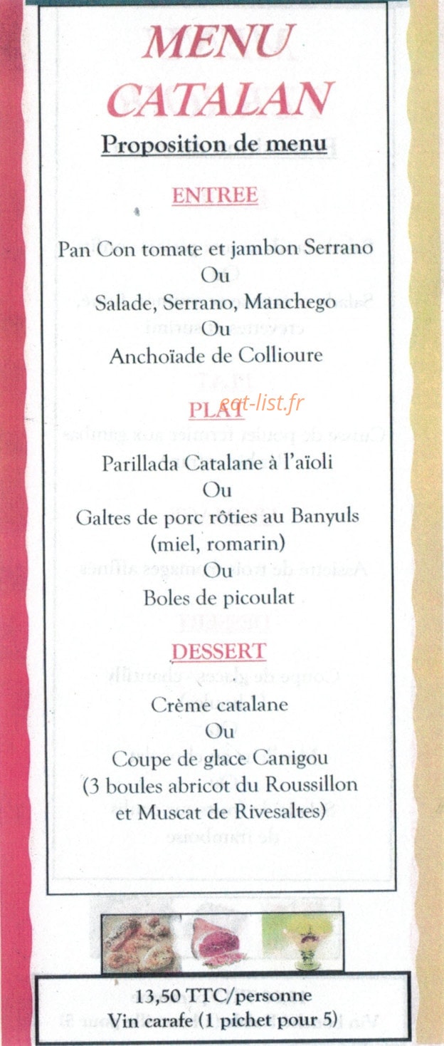 Restaurant Inter-Entreprise — carte page 2