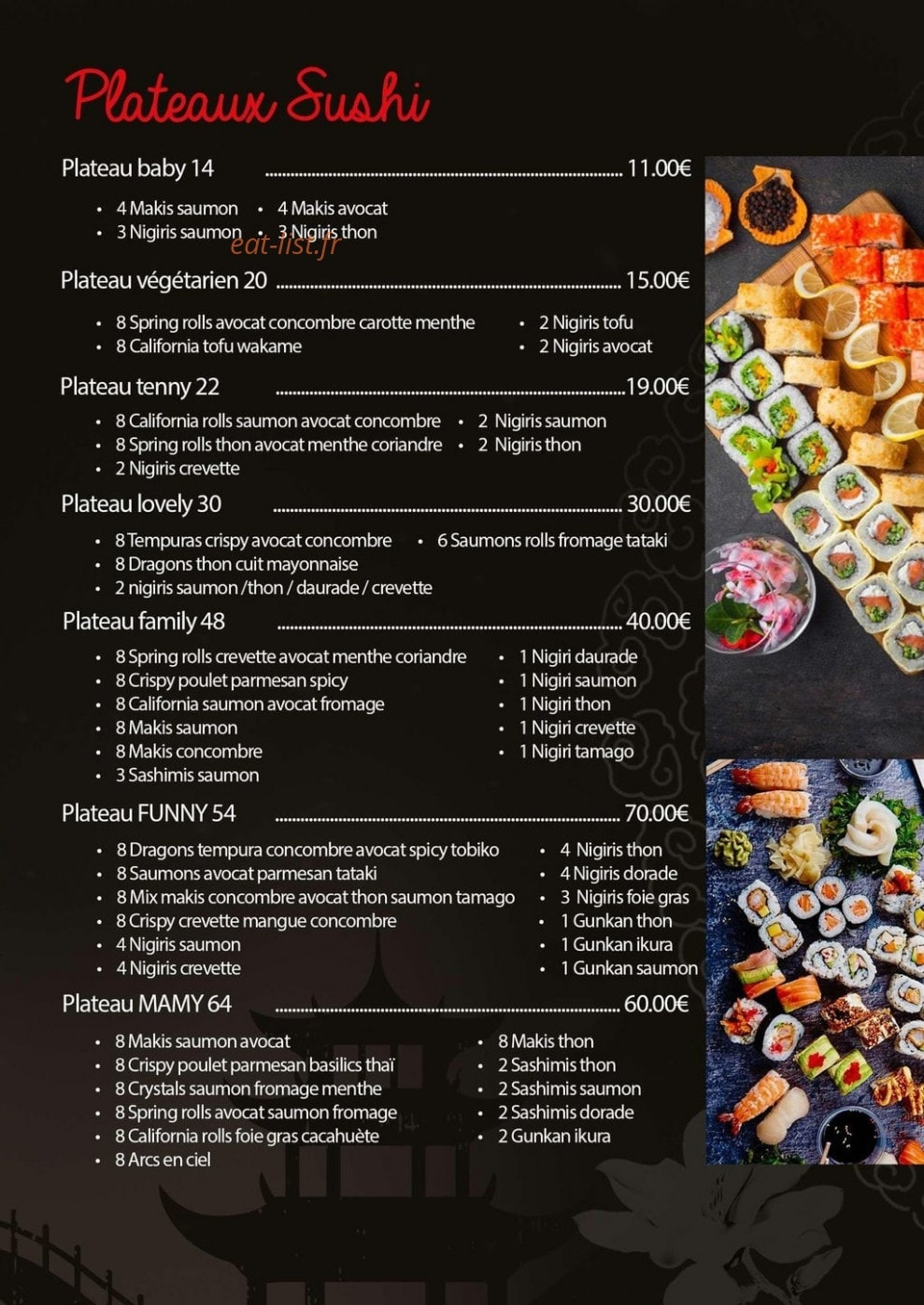 SabaiDee Sushi — carte page 4