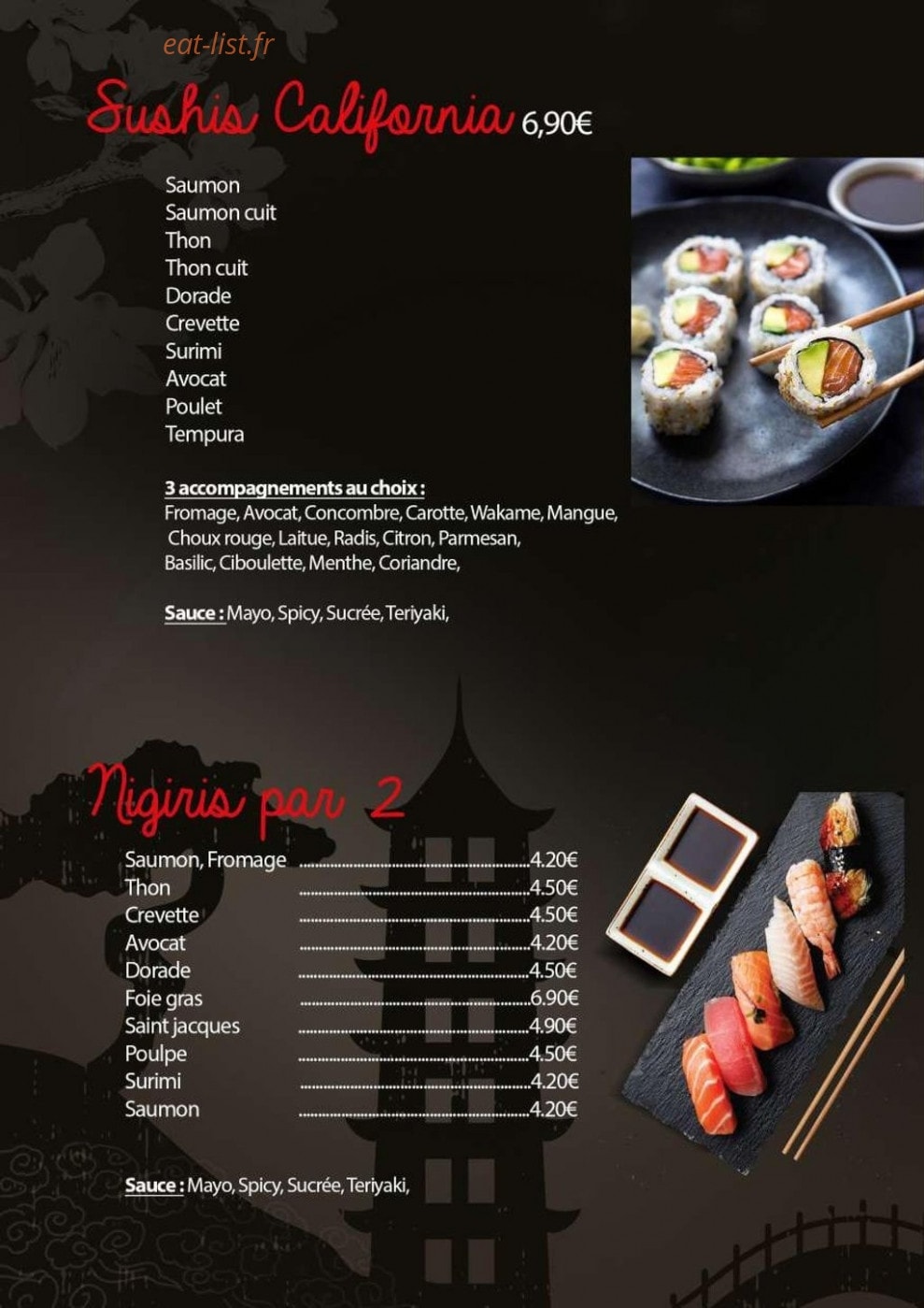 SabaiDee Sushi — carte page 5