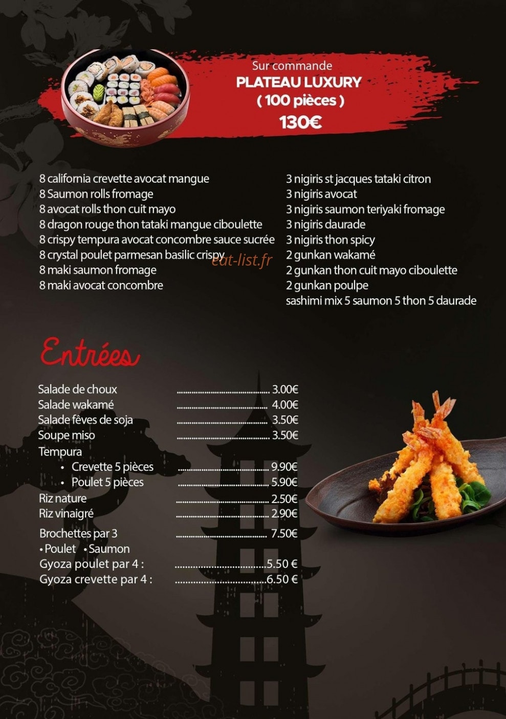 SabaiDee Sushi — carte page 2