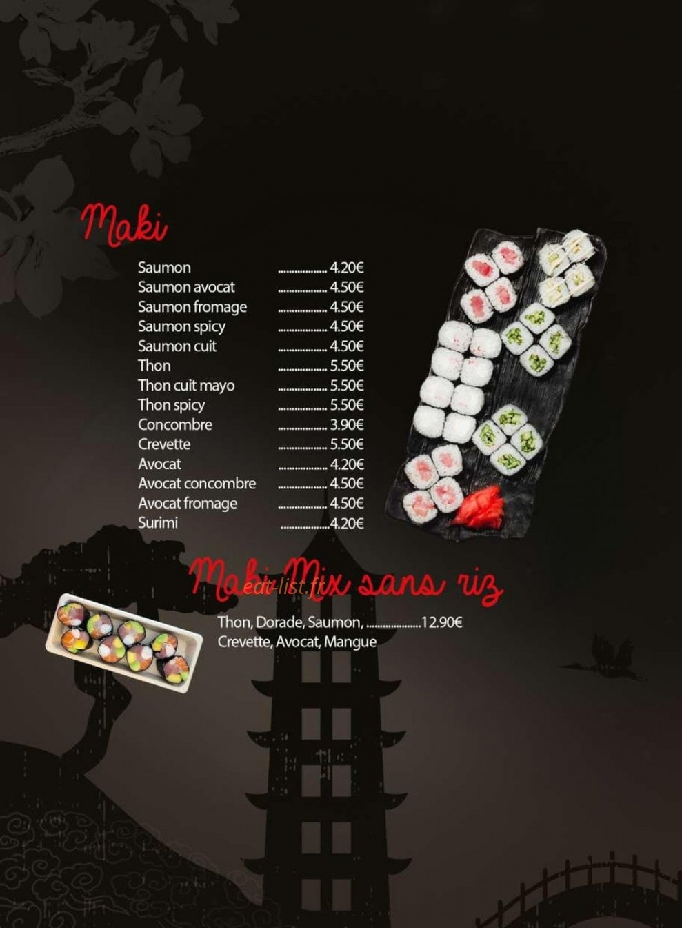 SabaiDee Sushi — carte page 7