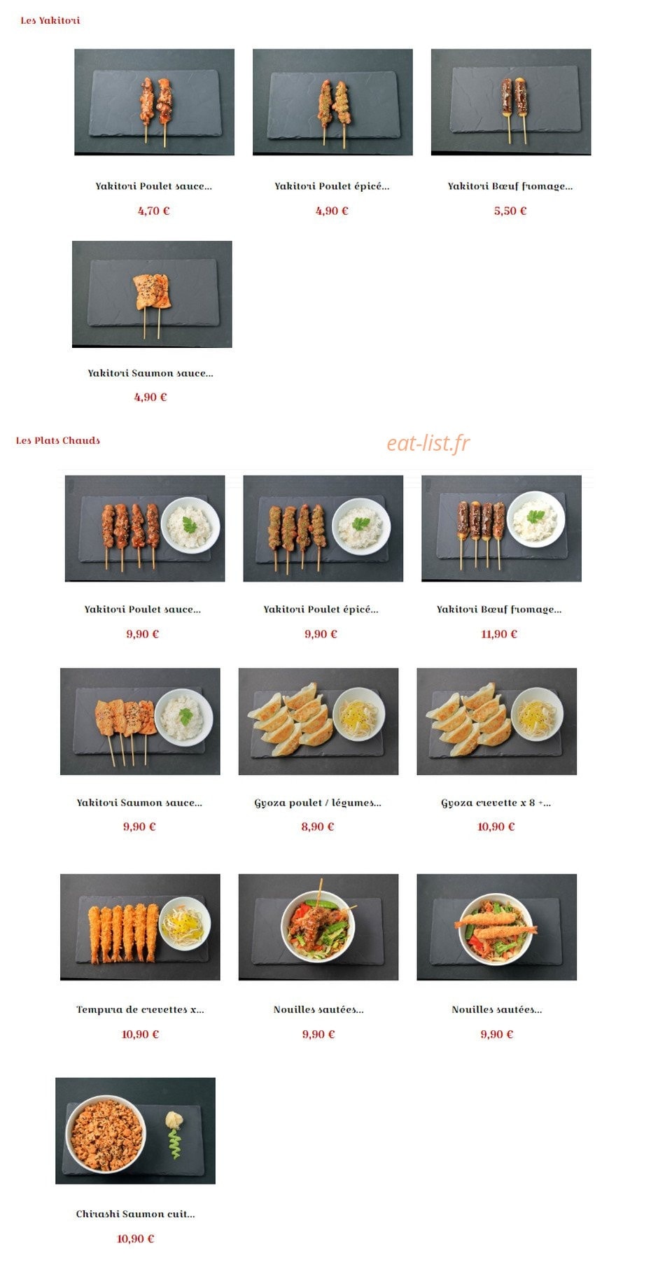 Sushi La Fauceille — carte page 12
