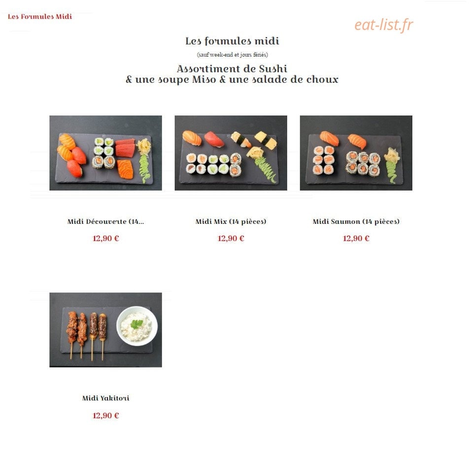 Sushi La Fauceille — carte page 20