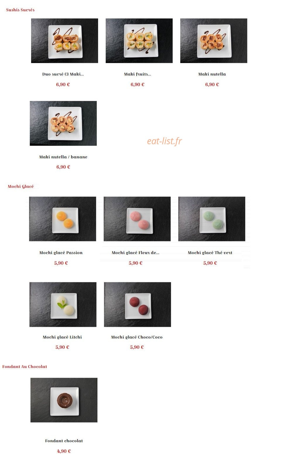 Sushi La Fauceille — carte page 13