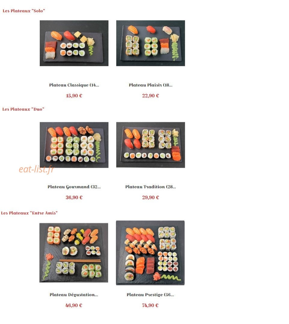 Sushi La Fauceille — carte page 18
