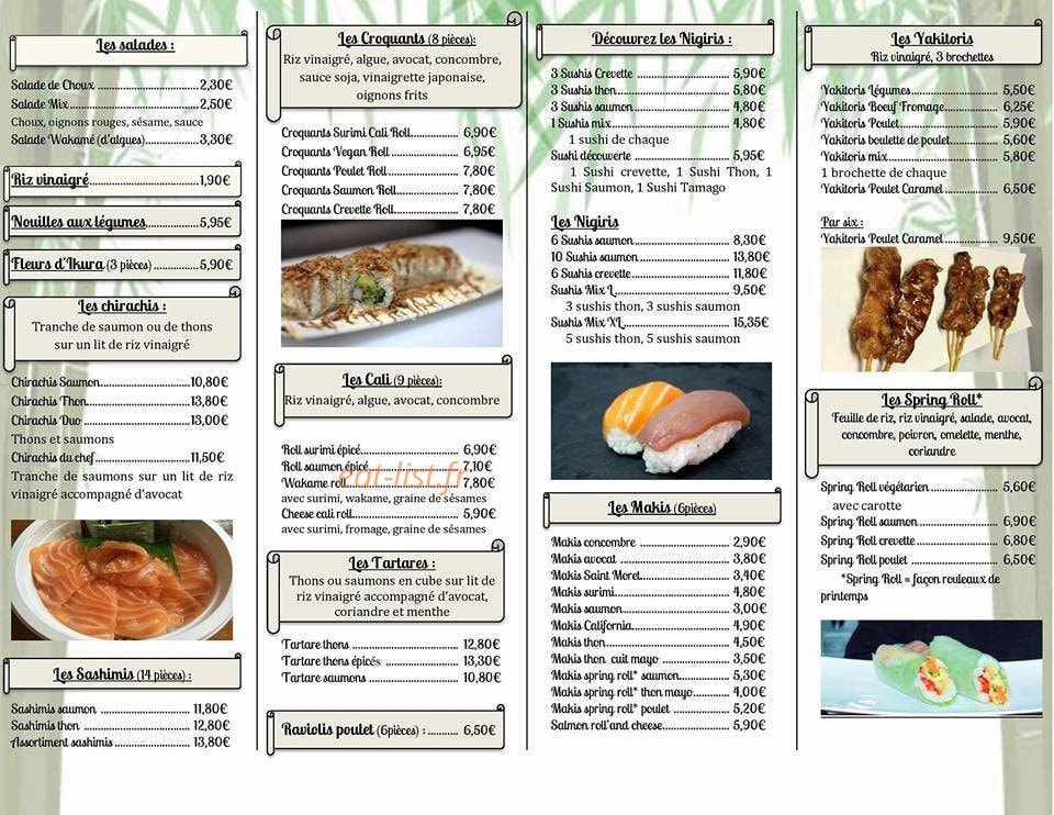 Sushi Mey — carte page 1
