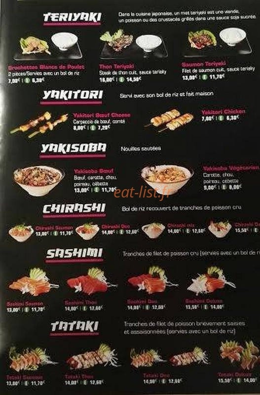 Sushi Samourai — carte page 2