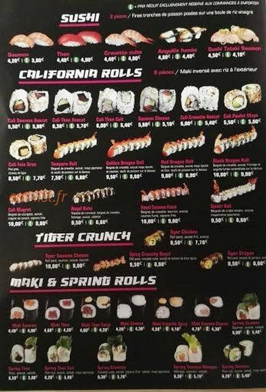 Sushi Samourai — carte page 3