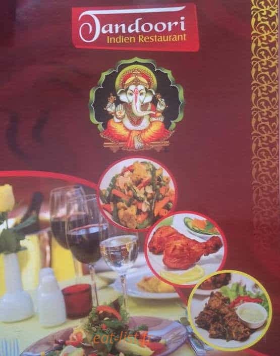 Tandoori — carte page 1