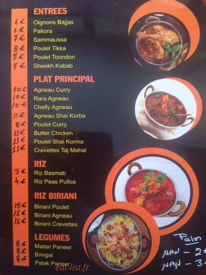 Tandoori — carte page 3
