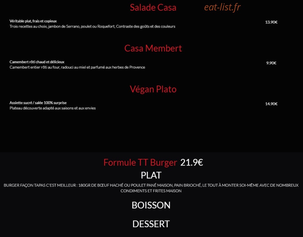 TapasTavern — carte page 3