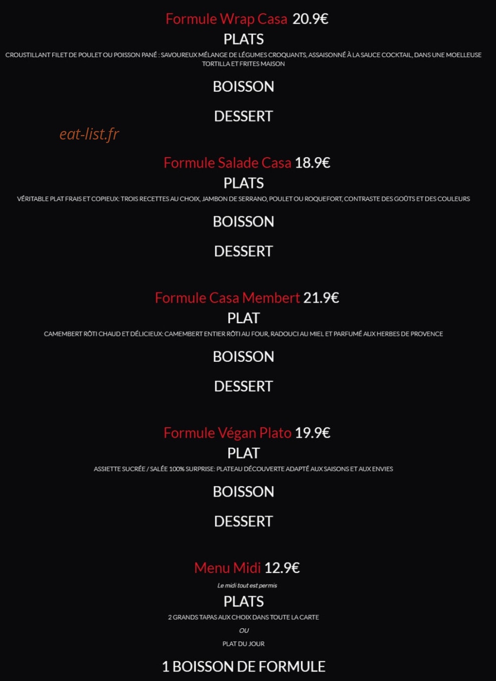 TapasTavern — carte page 4