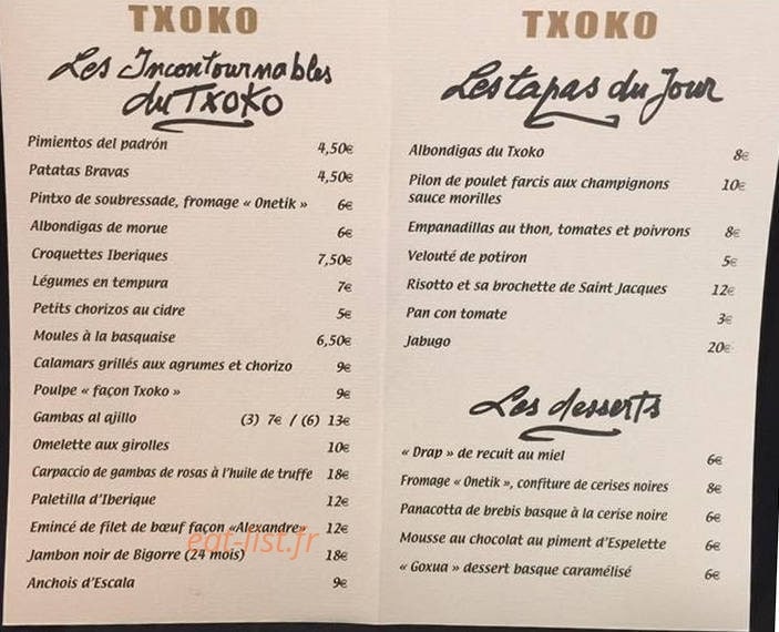 Txoko — carte page 2