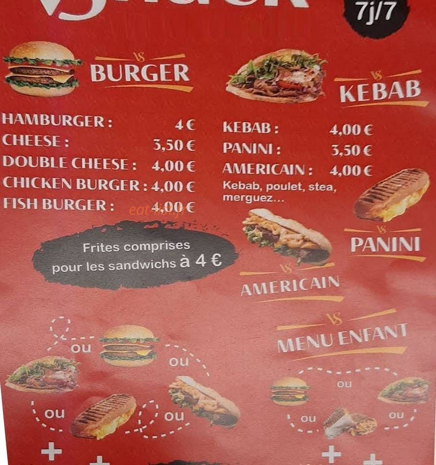 VSnack — carte page 1