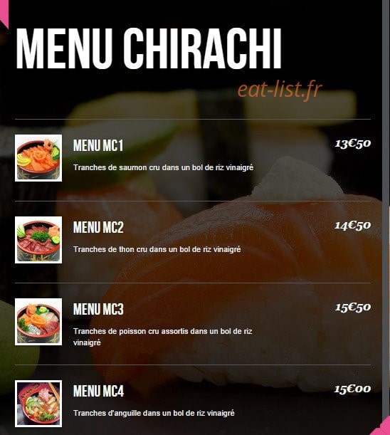 Yuki sushi — carte page 4