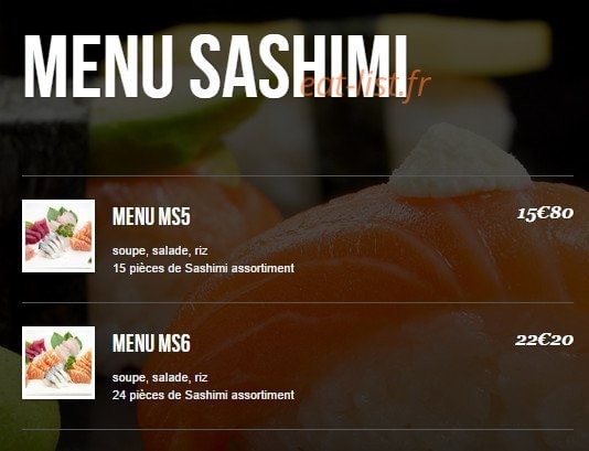 Yuki sushi — carte page 3