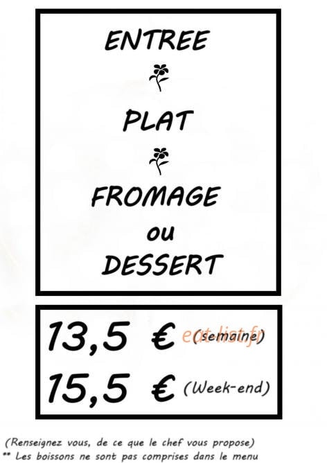 Le Relais de St-Marsal — carte page 1
