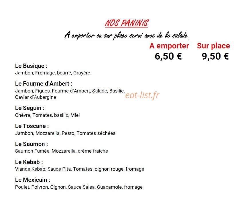 Les Delices D'Amelie — carte page 6