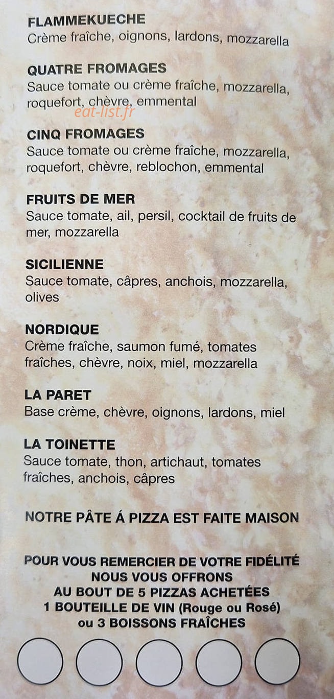 Rôtisserie Paret — carte page 2