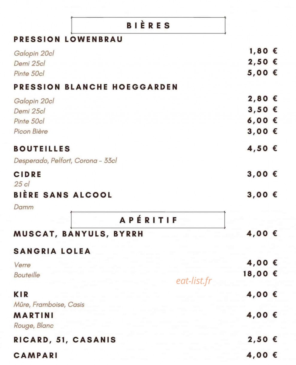 L'Ermitage Café — carte page 5