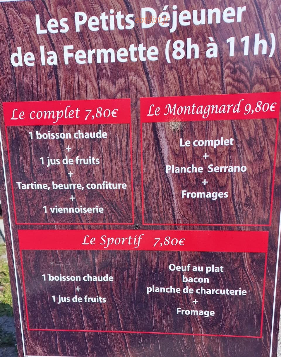 La Fermette — carte page 7