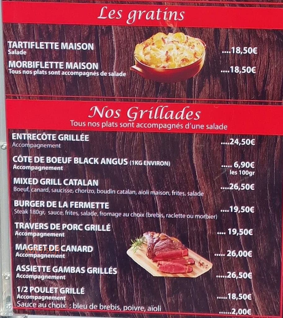 La Fermette — carte page 2
