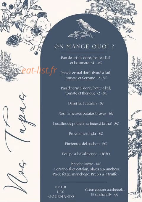 Le Maillol Café — carte page 1