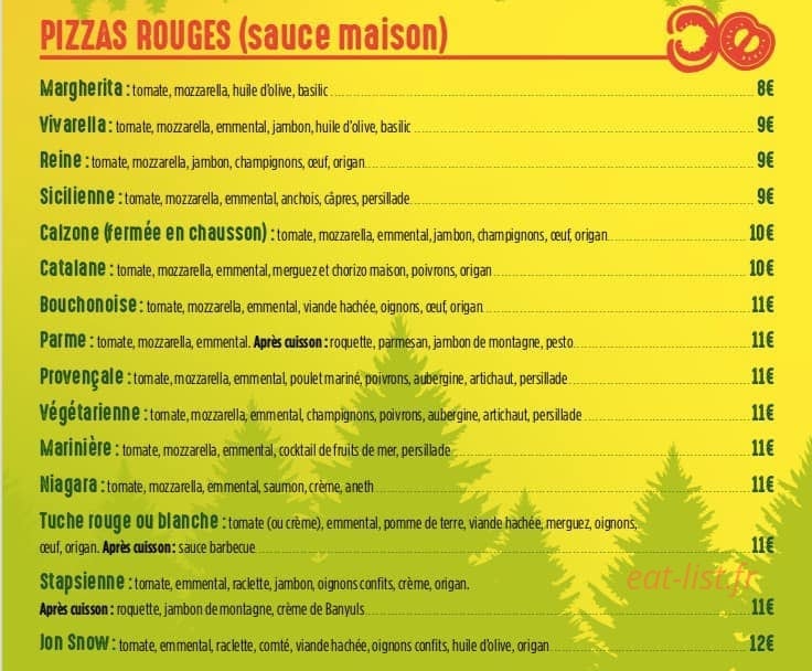 Pizza le joffre — carte page 1