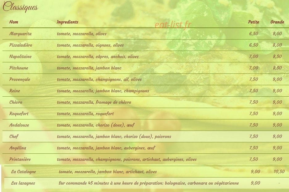 La Sardane — carte page 1