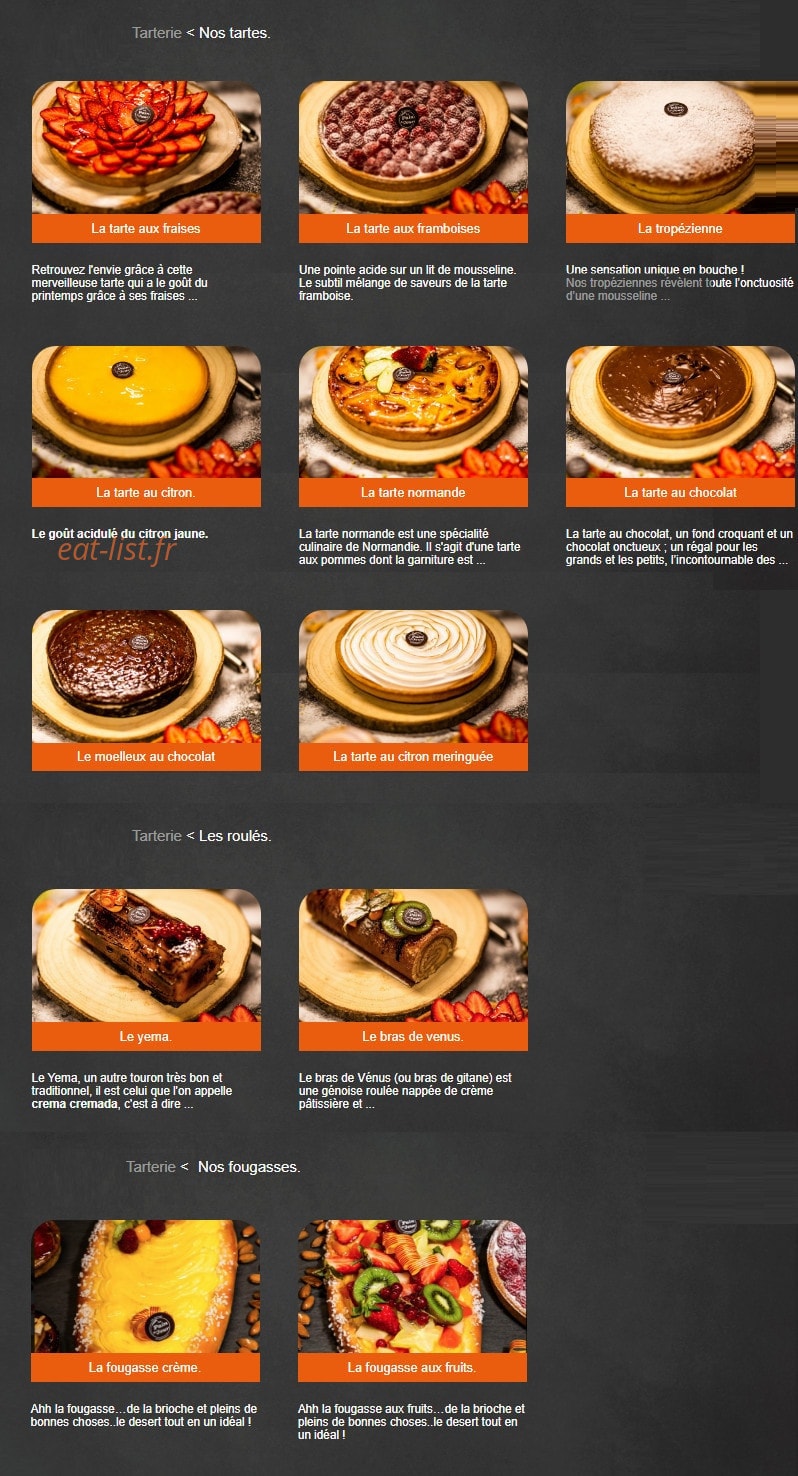 Le Pain du Jour — carte page 5