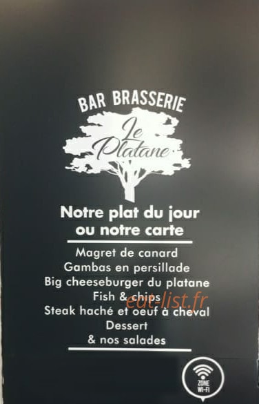 Le Platane — carte page 1