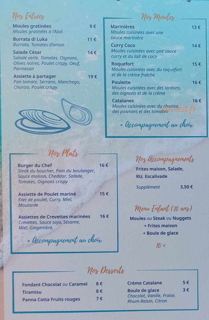 C'est la Moule à la Plage — carte page 1
