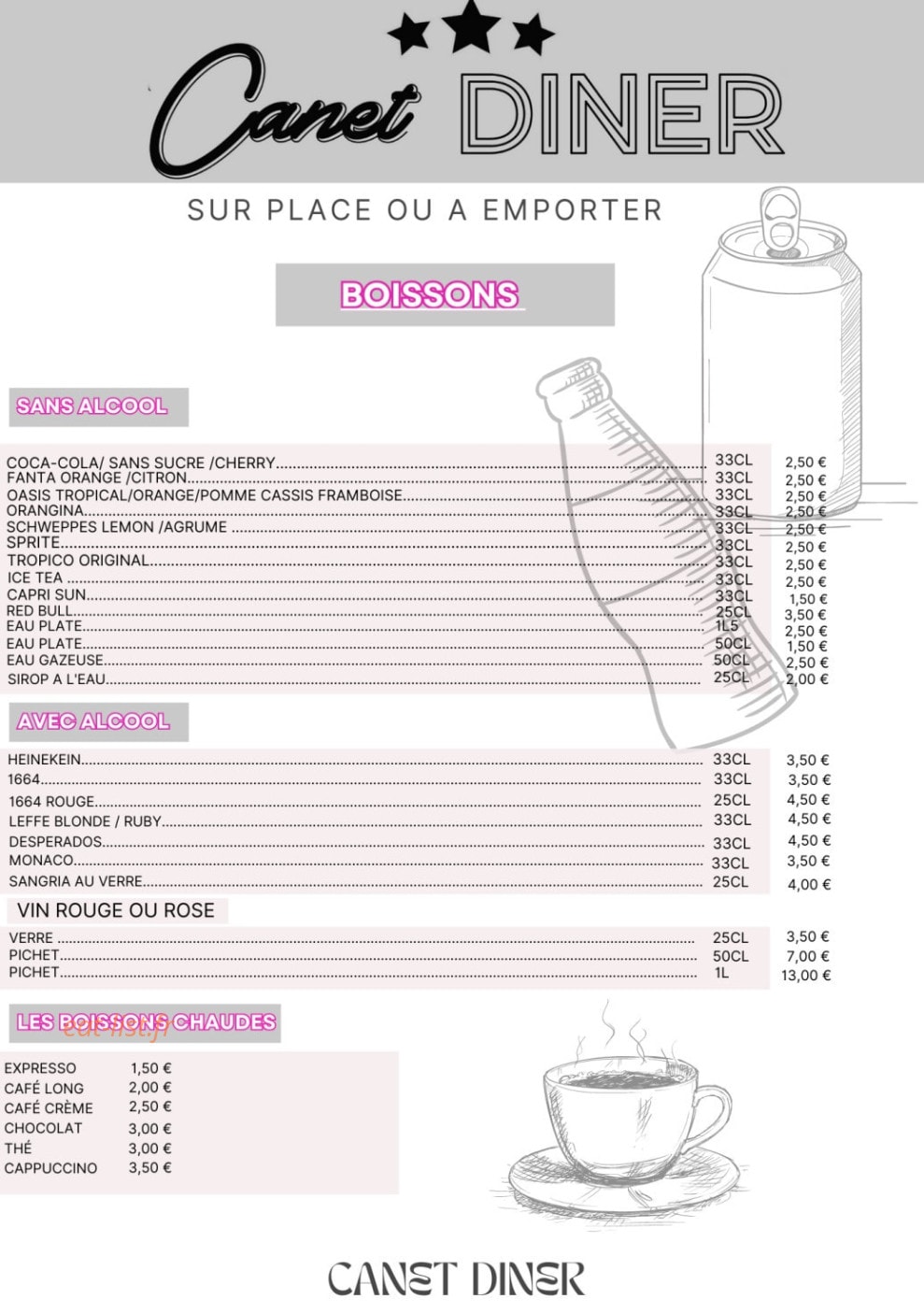 Canet  Diner — carte page 4