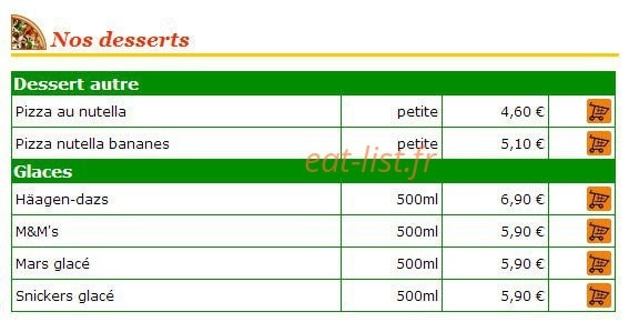 Canet Pizza — carte page 4
