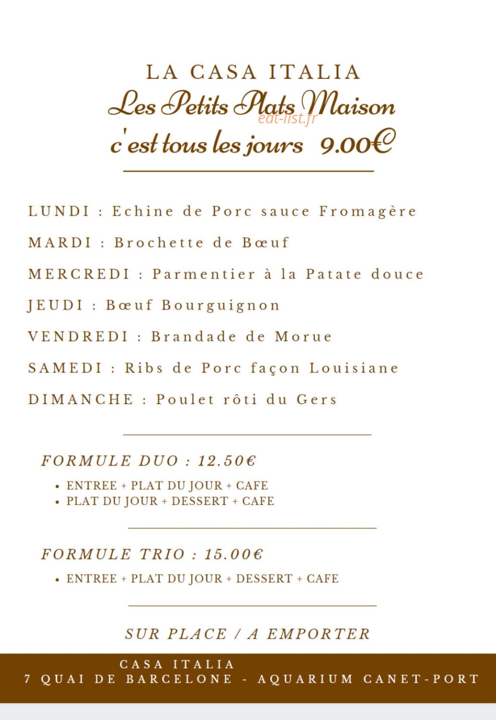 Casa Italia — carte page 1