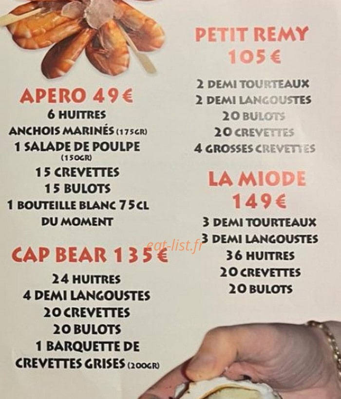Chez la miode — carte page 2